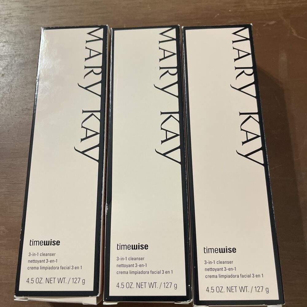 3 New In Box Mary Kay Timewise 3 in 1 Cleanser Combo to Oily Skin 4.5OZ